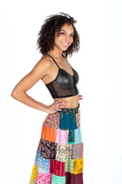 Pleather Mesh Bustier Crop Top