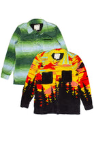 Patterned Plush Button Up Shirts