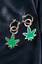 Pot Leaf Dangle Earrings