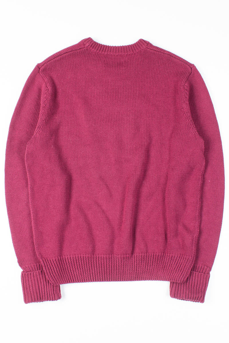 Burgundy Penguin Crewneck Sweater