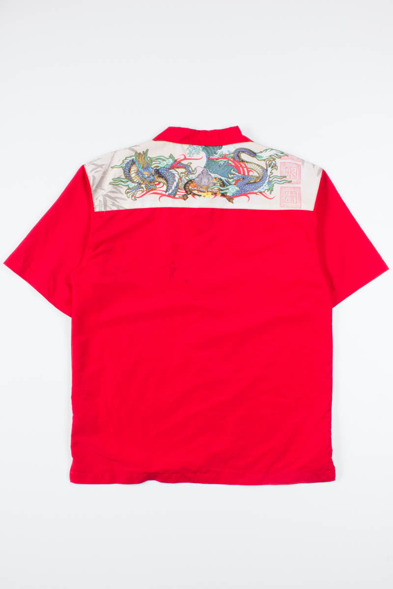 Y2K Tribal Surf Button Up