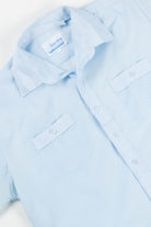 Blue Mesh Striped Shirt