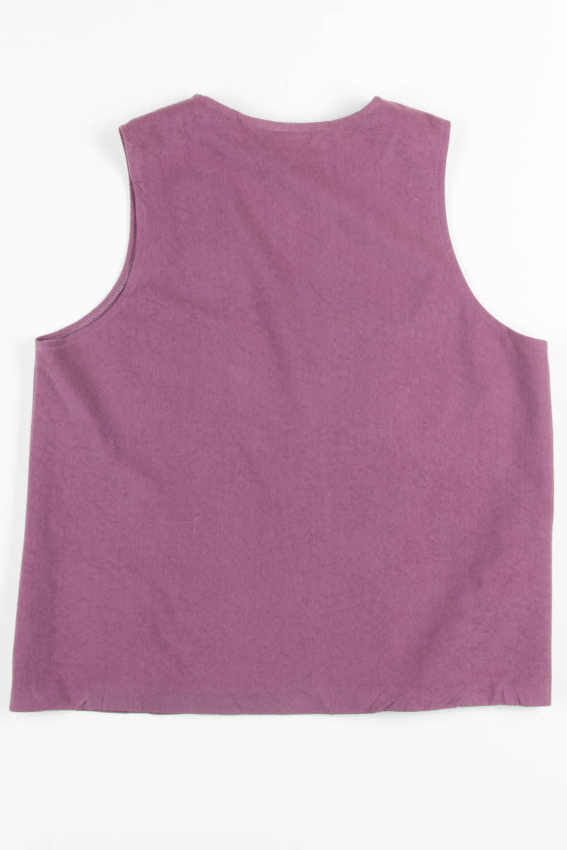 Purple Faux Suede Vest