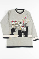Vintage Embroidered Jazz Band Sweater
