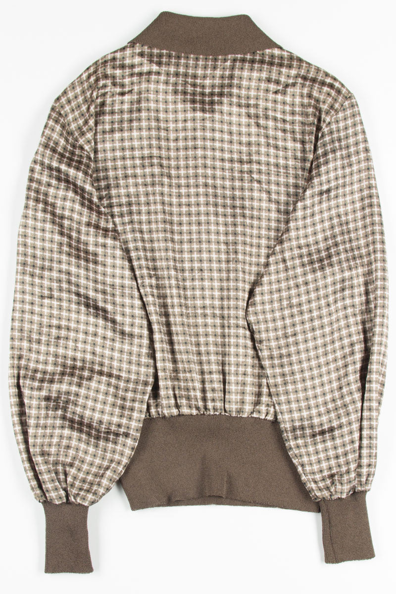 Brown Plaid Button Up