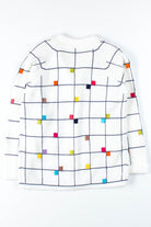 White Color Square Cardigan Sweater