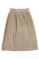 Tan Corduroy Buckle Skirt