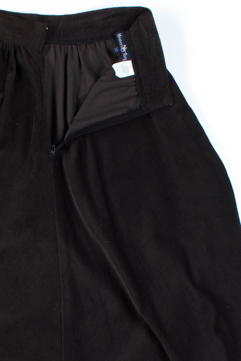 Black Velvet Skater Skirt