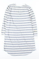 White & Grey Striped Dress