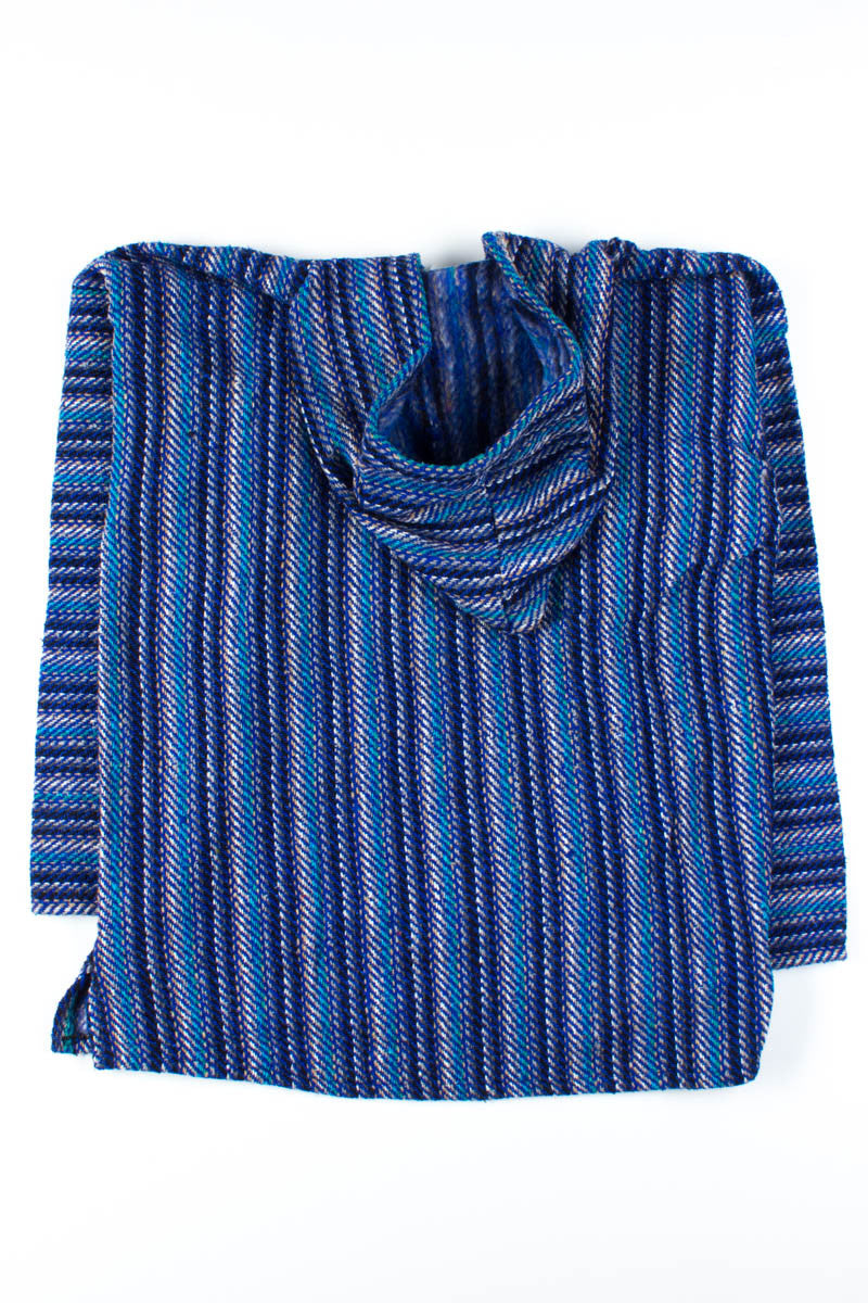 Blue Striped Baja Hoodie