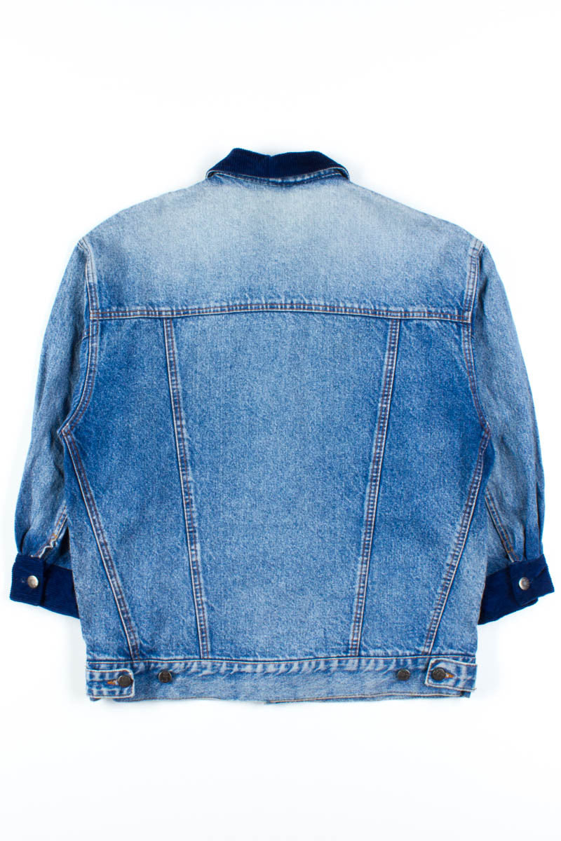 Corduroy Trimmed Denim Jacket