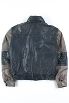 Grey Leather Biker Jacket