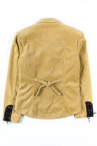 Lace Sleeve Corduroy Blazer