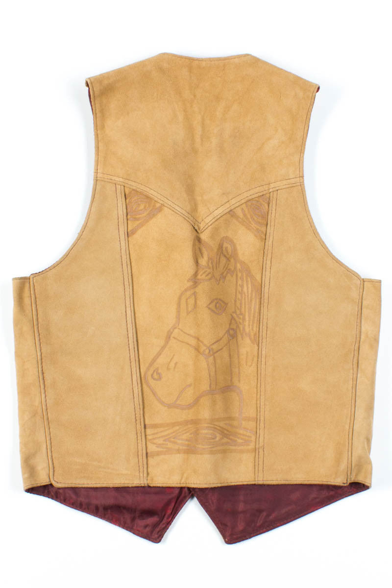 Hand-Embossed Suede Vest