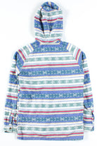Striped Button Up Hoodie Shirt