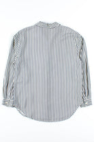 White & Navy Silk Shirt