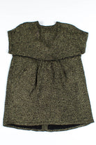 Black & Gold Metallic Short Sleeve Cardigan