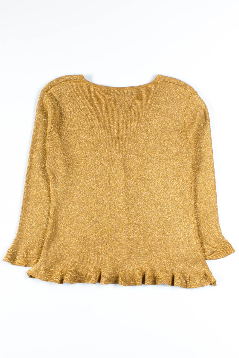 Gold Silk Metallic Cardigan