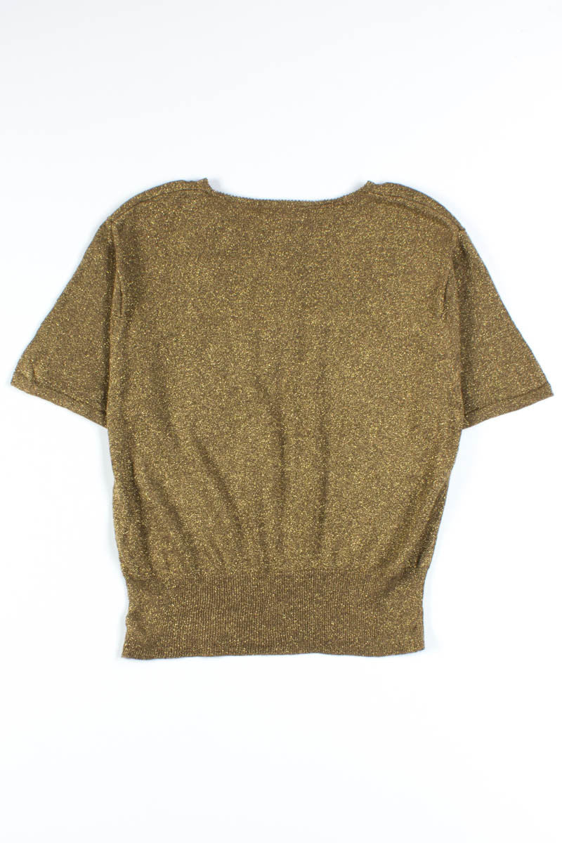 Gold Metallic Pendleton Top