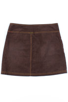 Brown Corduroy Mini Skirt