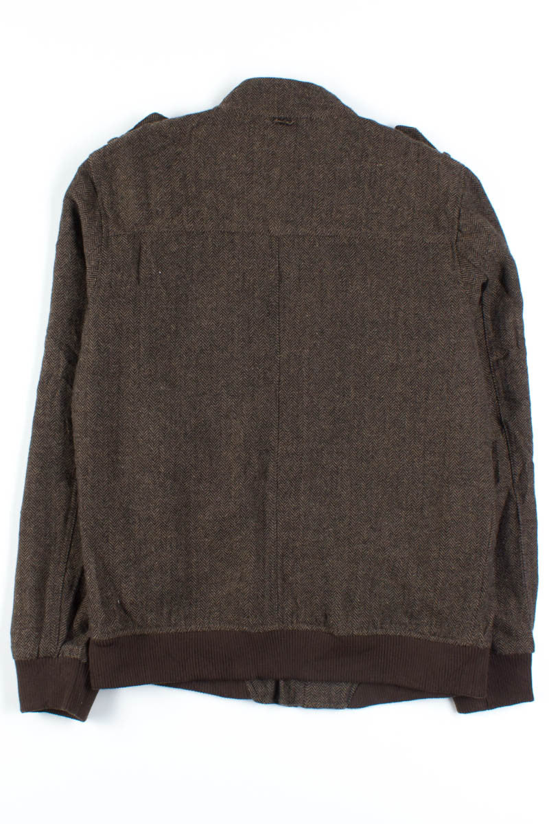 Brown Wool Herringbone Jacket