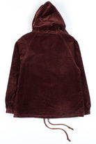 Burgundy Hooded Corduroy Jacket