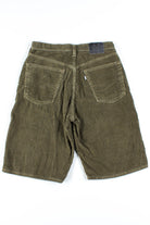 Olive Baggy Corduroy Shorts