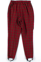 Red Plaid Stirrup Pants