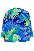 Blue Floral Print Blazer
