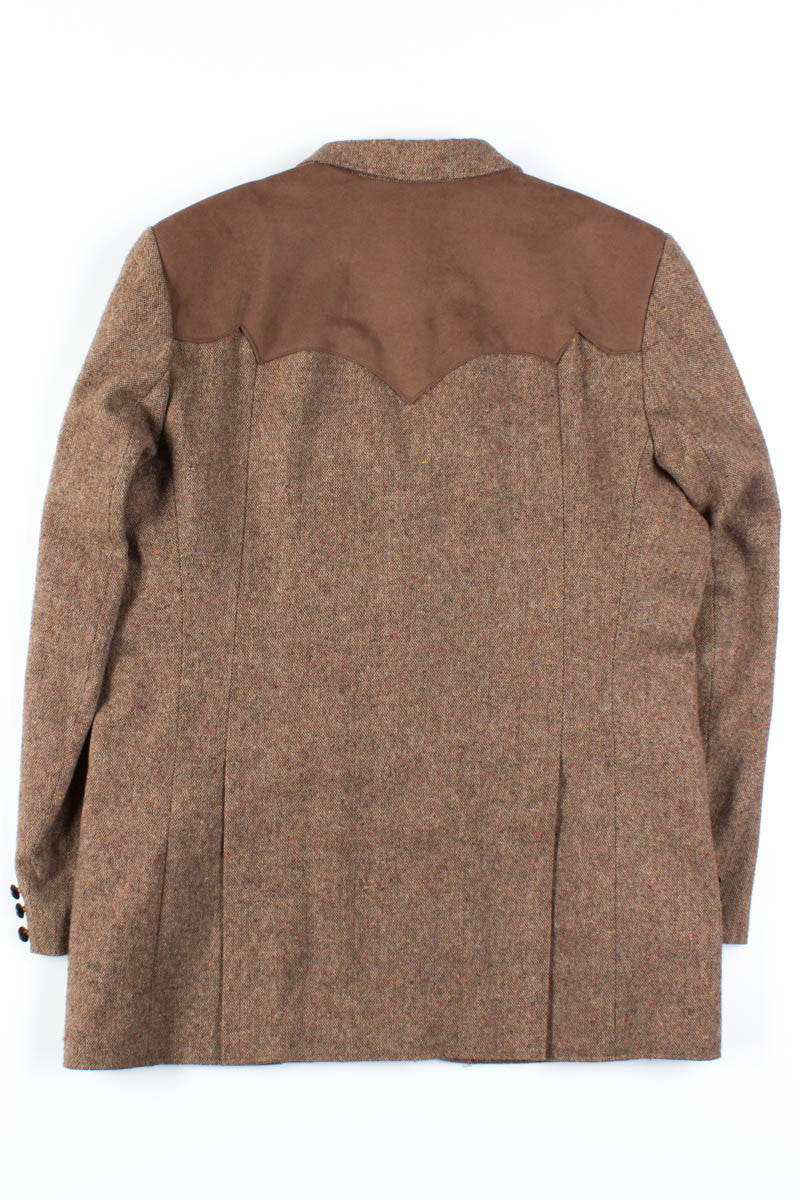 Brown Wool Tweed Blazer