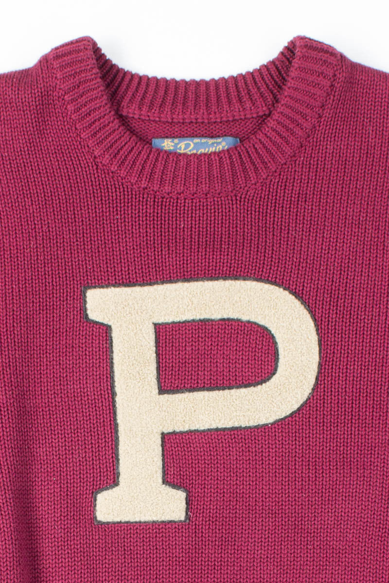 Burgundy Penguin Crewneck Sweater