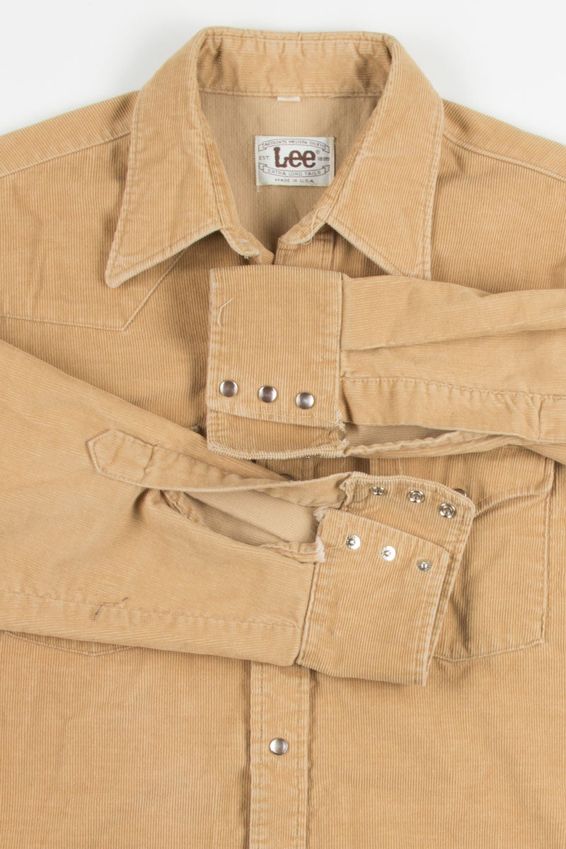 Tan Lee Corduroy Button Up Shirt