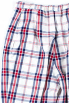 White Side Zip Plaid Pants
