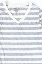 White & Grey Striped Dress