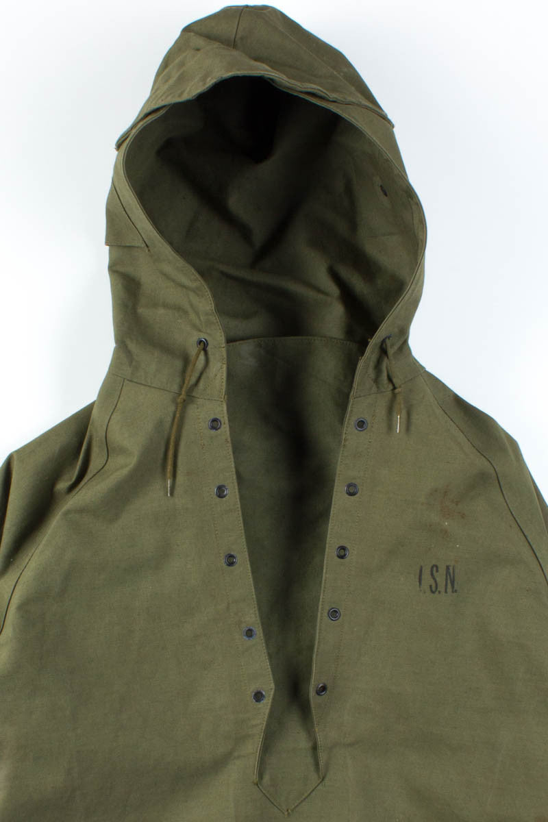 Vintage Canvas Military Raincoat