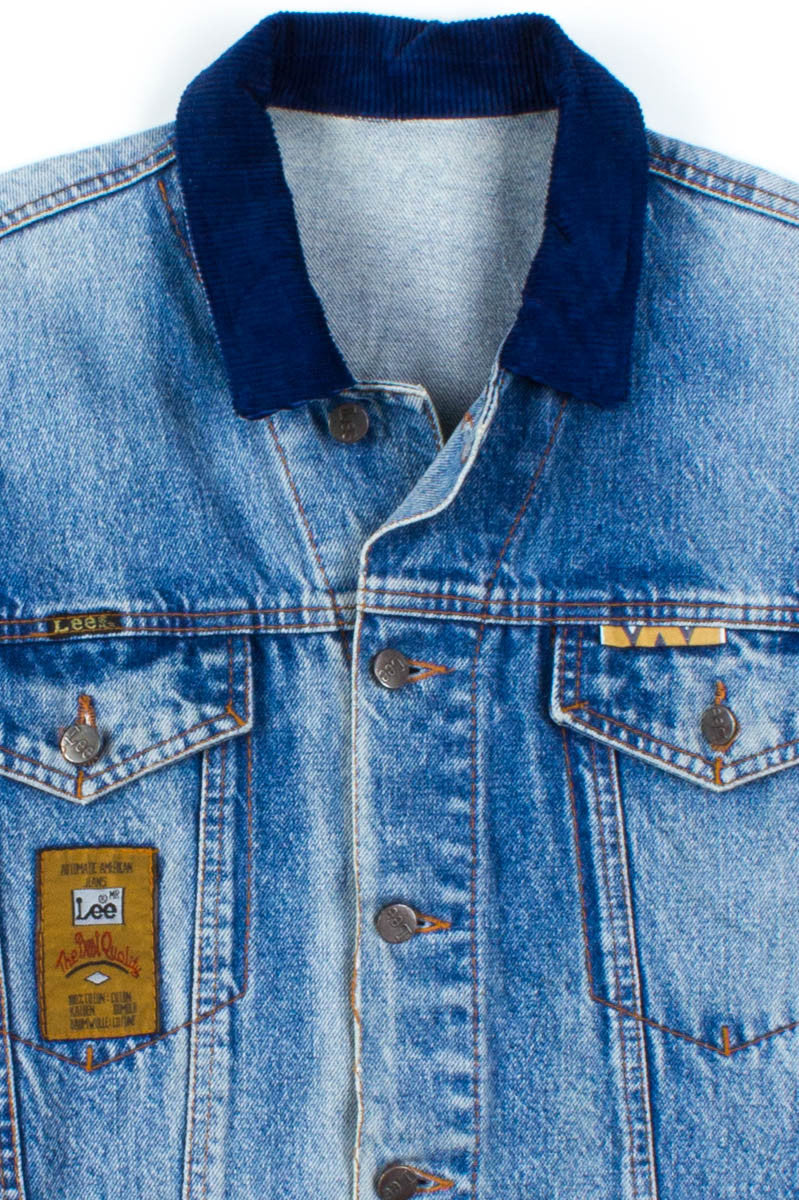 Corduroy Trimmed Denim Jacket