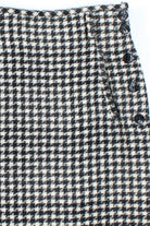 Black & White Wool Pencil Skirt