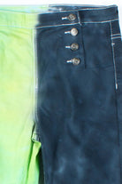 Green Two-Tone Jeggings