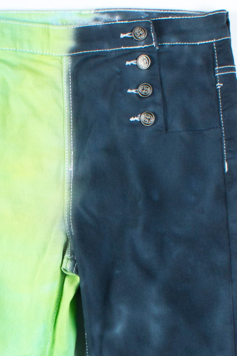 Green Two-Tone Jeggings
