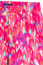 Fuschia Patterned Capri Jeggings (sz. 6)