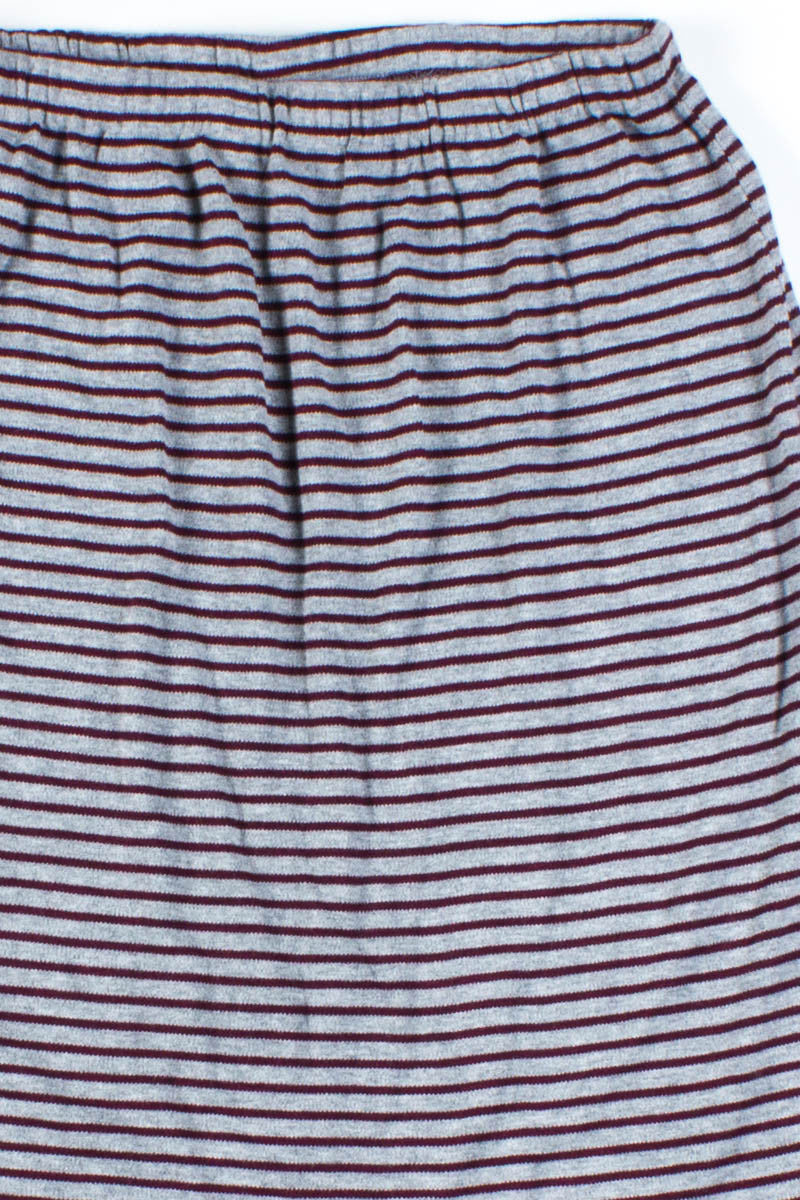 Burgundy Striped Skirt