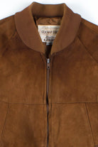 Brown Suede Bomber Jacket