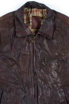 Brown Leather Biker Jacket