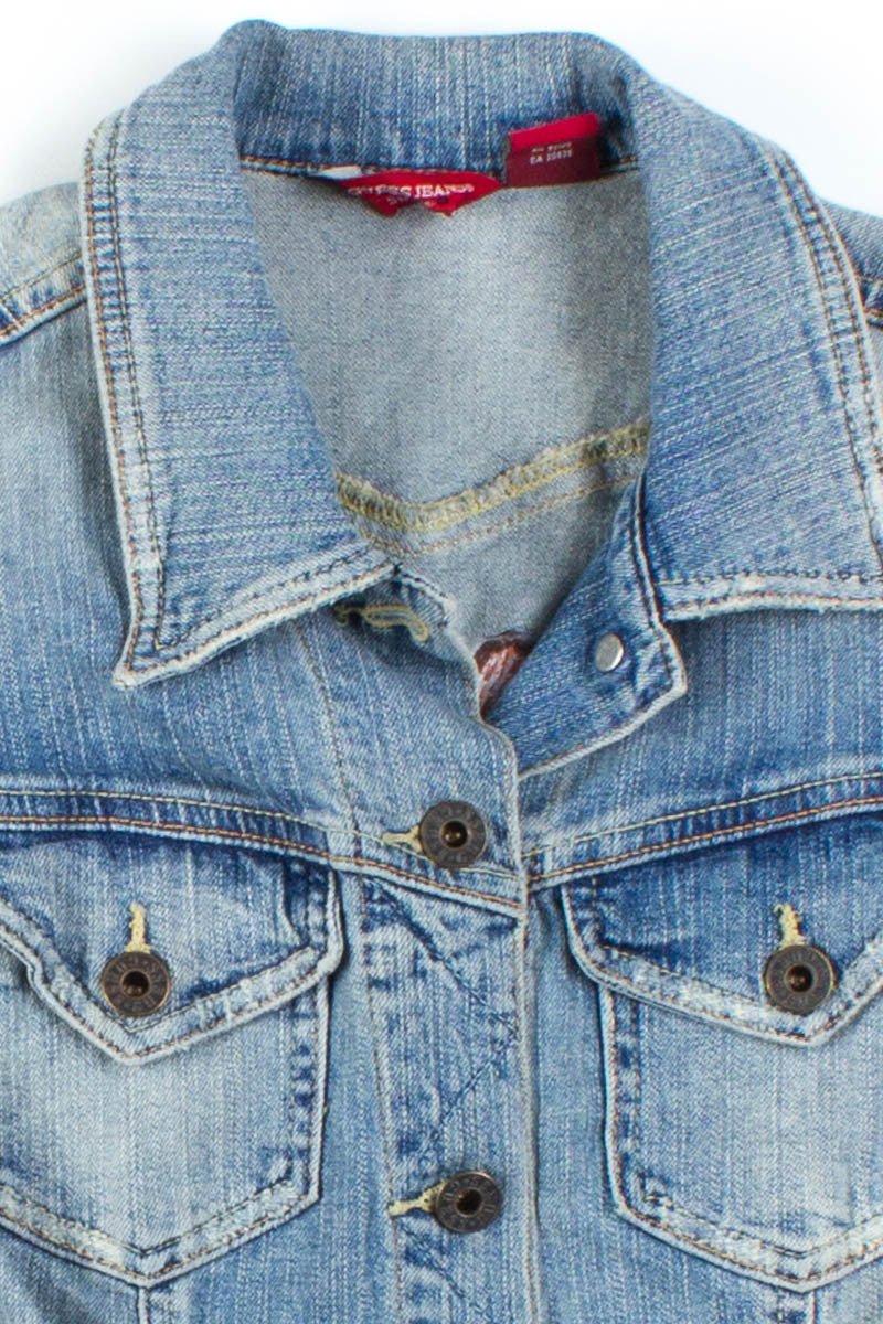Floral Back Denim Vest