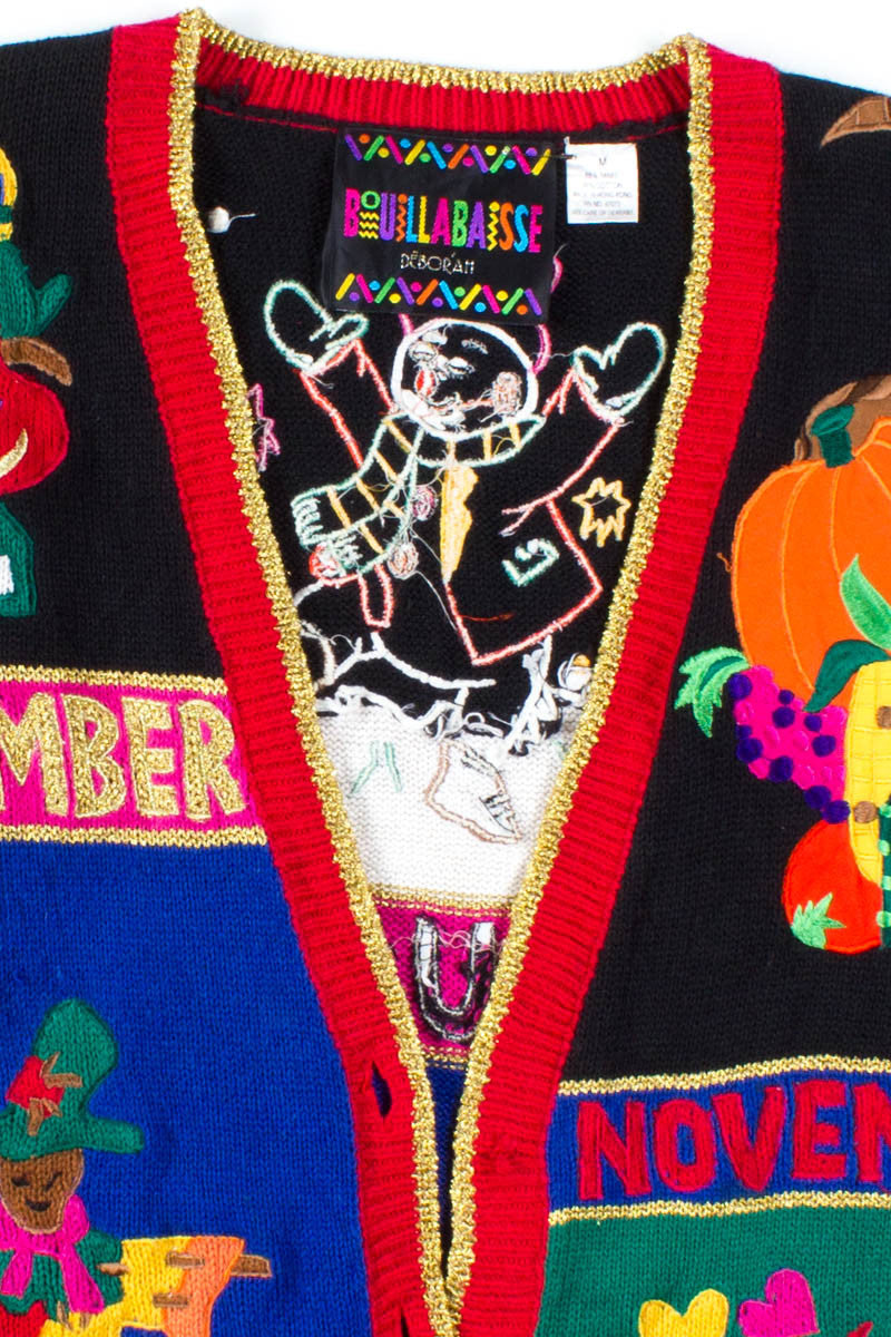 Monthly Calendrical Cardigan