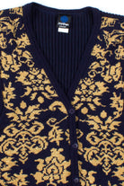 Ornate Gold & Navy Sweater Vest