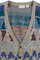 Grey 80s Cardigan Sweater