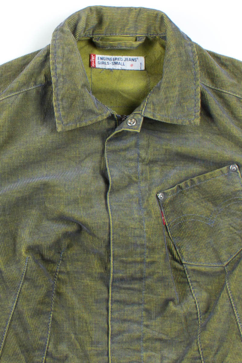 Metallic Green Levis Corduroy Jacket
