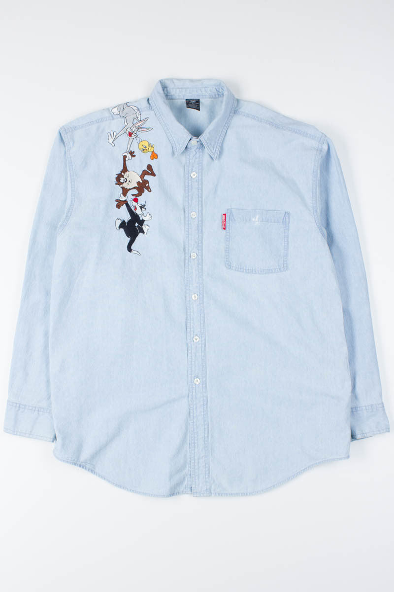 90s Looney Tunes Chambray Shirt