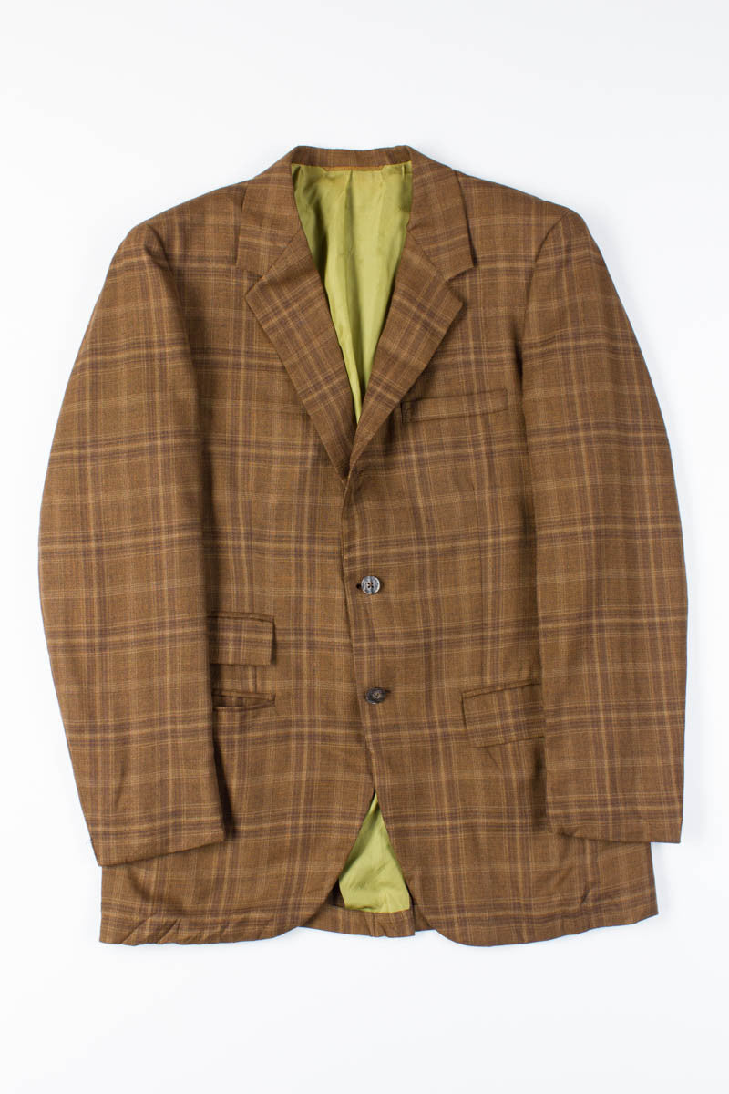 Brown Plaid Vintage Blazer
